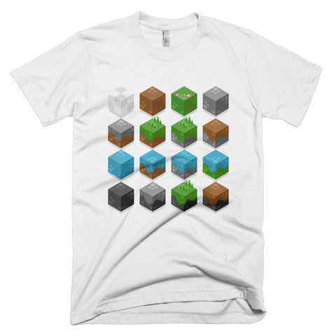 Minecraft Blocks 1 - Short Sleeve Men's T-Shirt